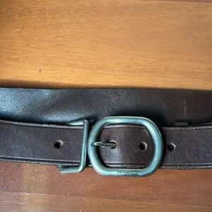 Prada | Accessories | Prada Brown Double Buckle Belt | Poshmark